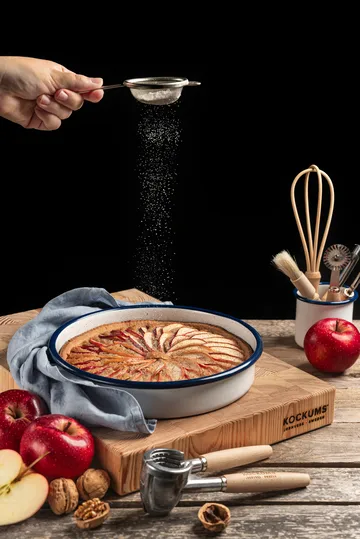Kockums teglia da forno - Kockums white-blå, rotonda, Ø24 cm - Kockums Jernverk