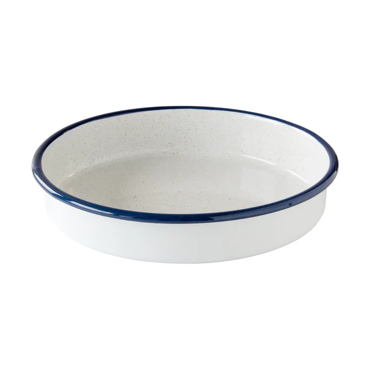 Kockums teglia da forno - Kockums white-blå, rotonda, Ø28 cm - Kockums Jernverk