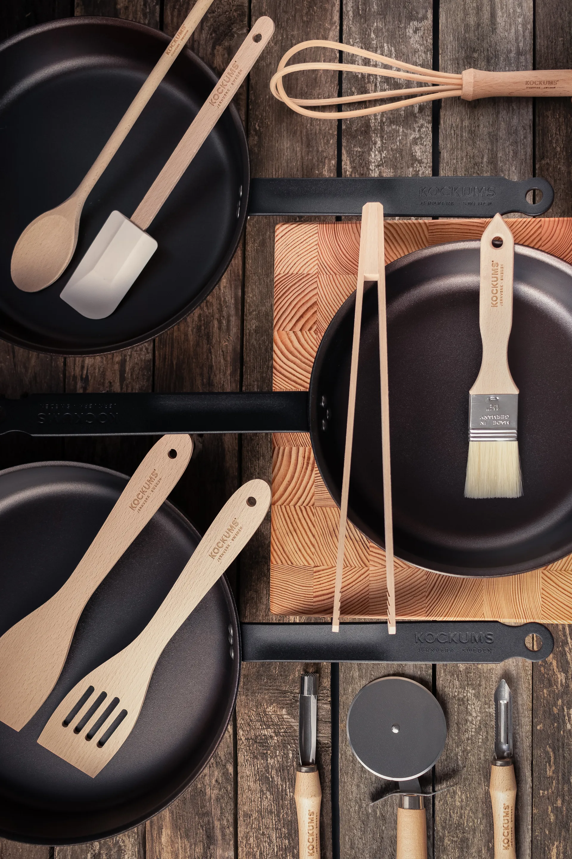 Paletta da wok Kockums con foro 30 cm, Faggio Kockums Jernverk