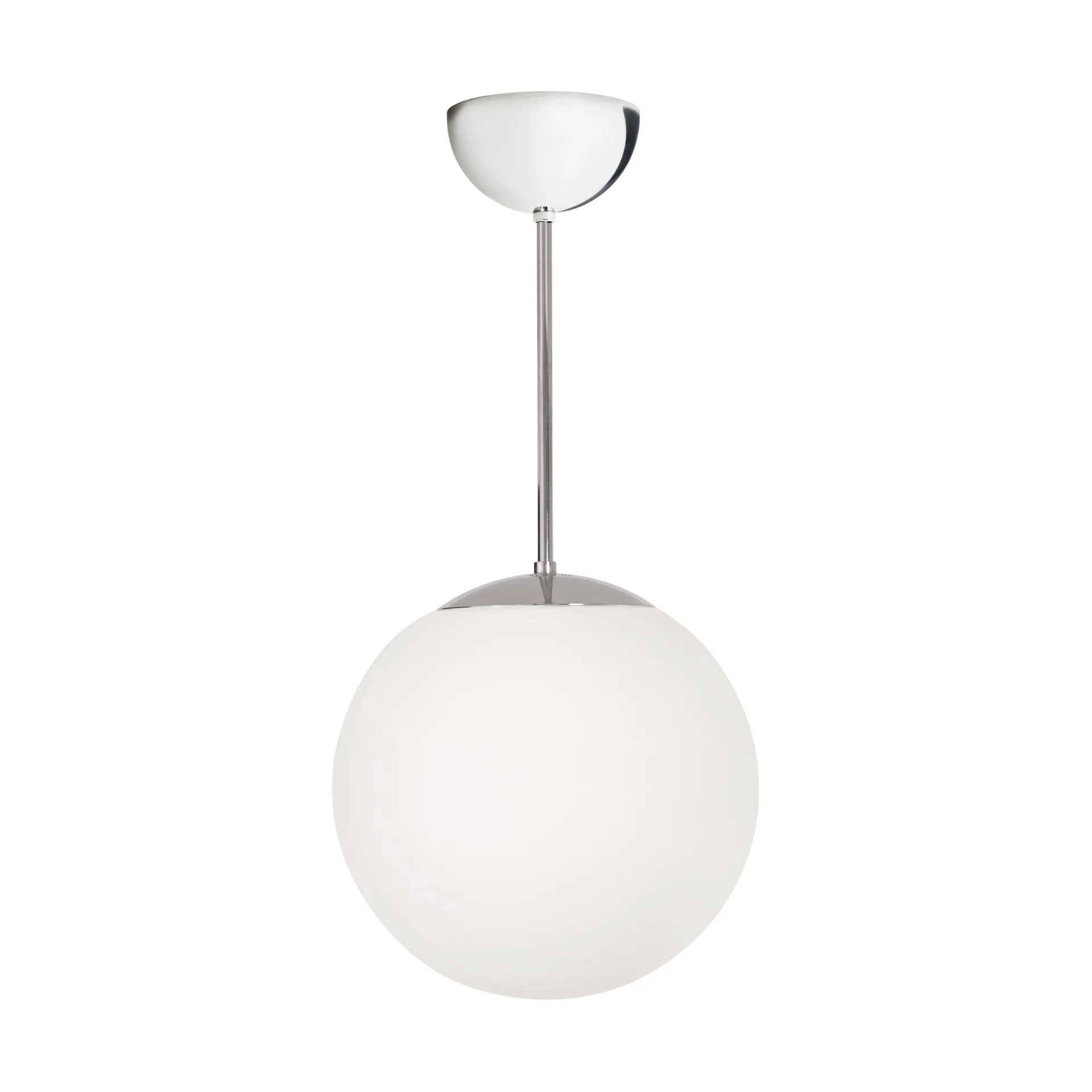 Lampada a sospensione Funkis Glob, White-chrome Ø25 cm Konsthantverk