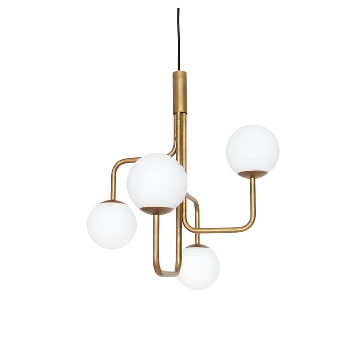 Lampada a sospensione Strapatz glob Ø57,5 cm - Ottone grezzo-opale - Konsthantverk