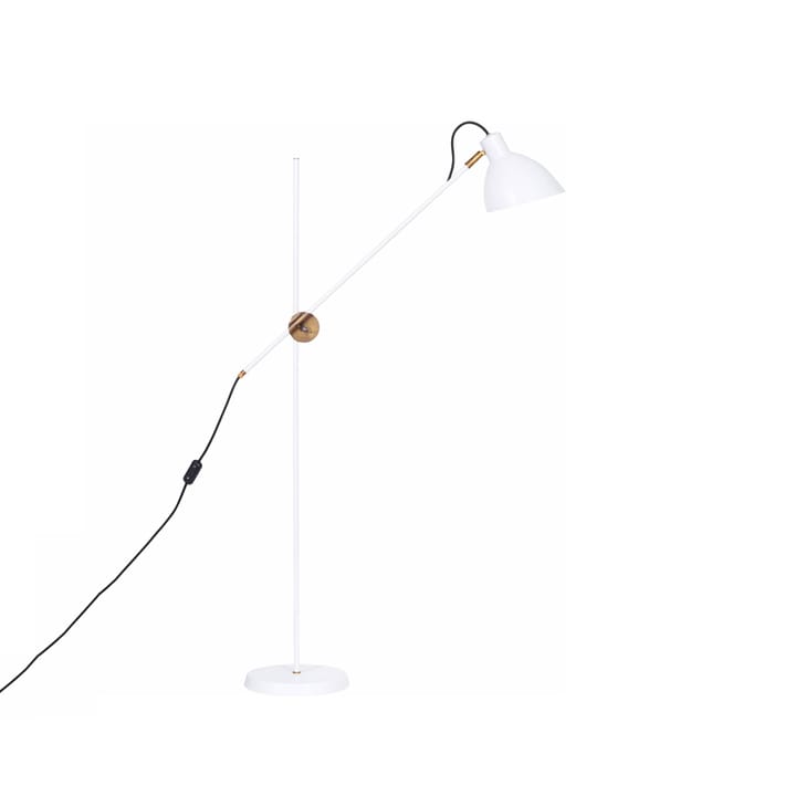 Lampada da pavimento KH1 - bianco opaco, ottone grezzo - Konsthantverk