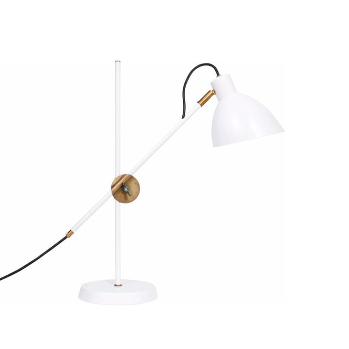 Lampada da tavolo KH1 - bianco opaco, ottone grezzo - Konsthantverk