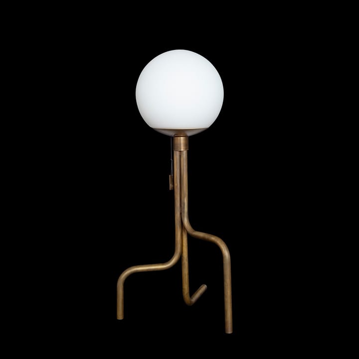 Lampada da tavolo Strapatz - ottone grezzo/bianco opaco - Konsthantverk