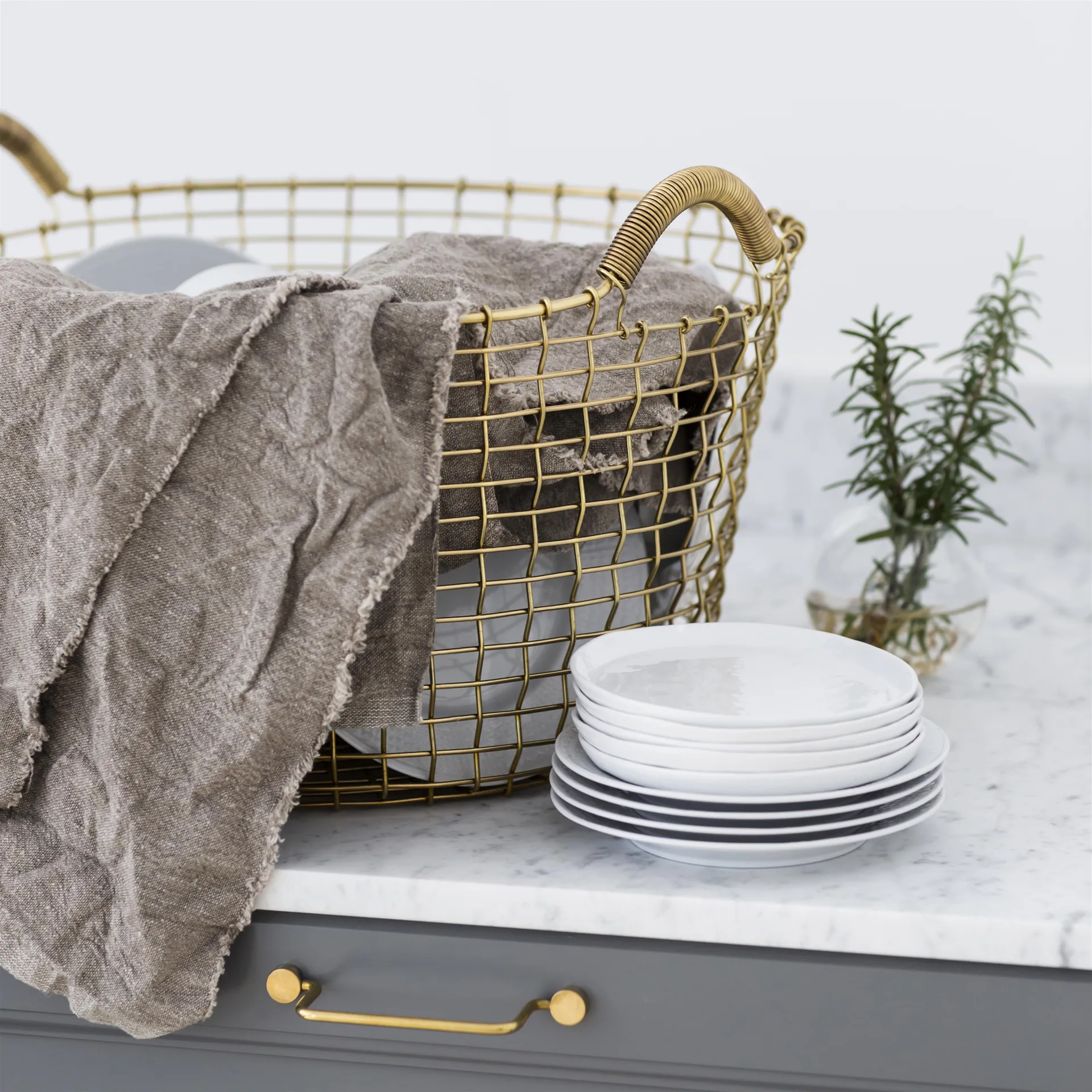 Cestino Korbo classic 35, ottone KORBO