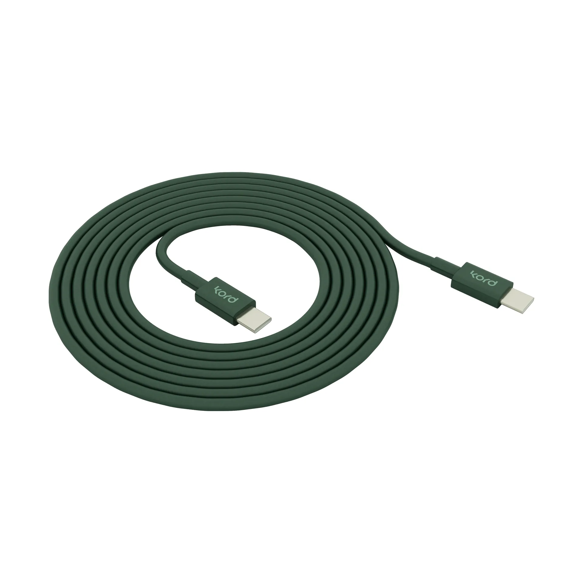 Cavo di ricarica Kord USB-C a USB-C 1,8 m, Dark Green Kord