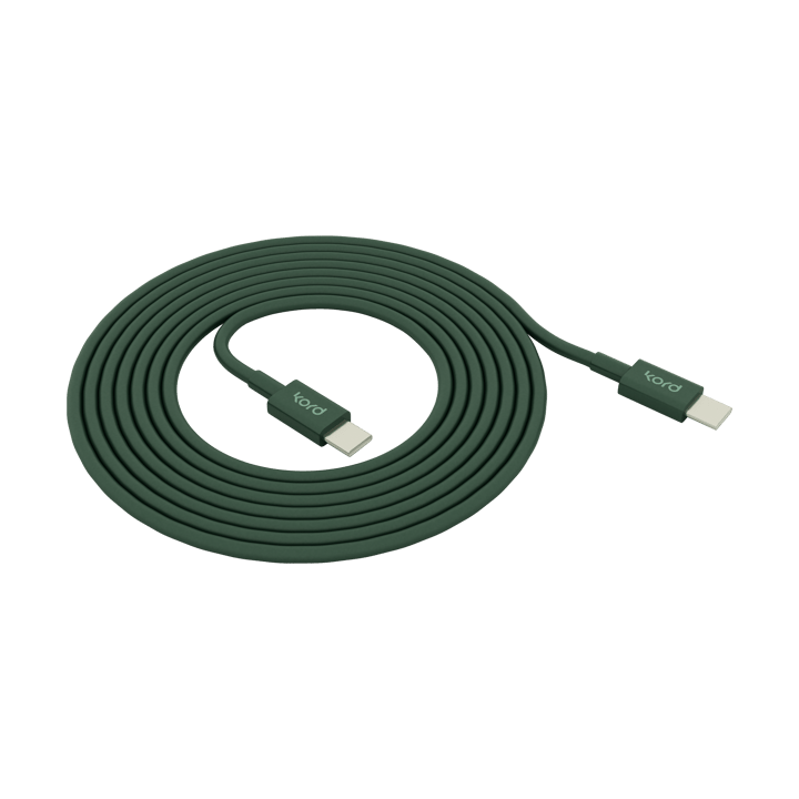 Cavo di ricarica Kord USB-C a USB-C 1,8 m - Dark Green - Kord