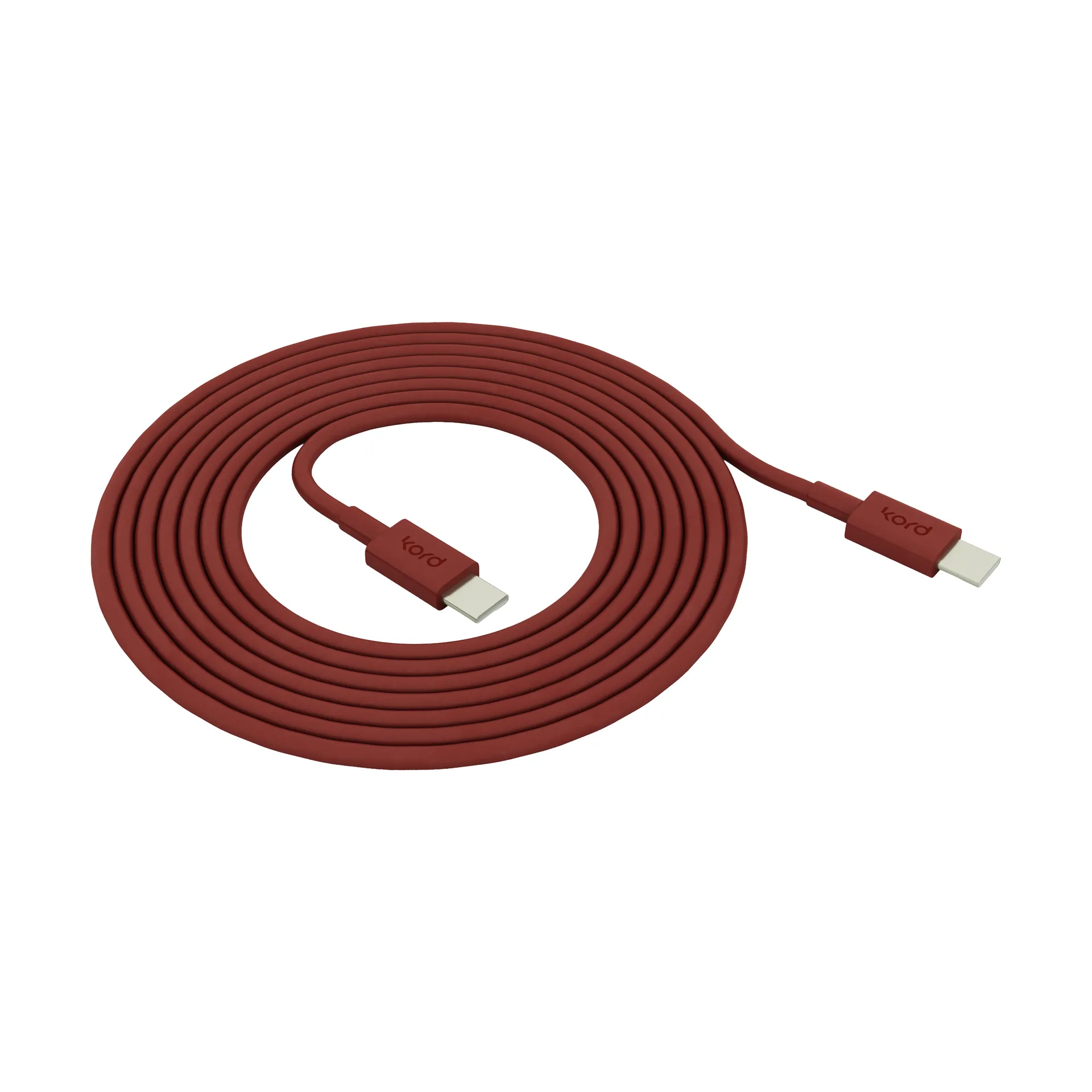 Cavo di ricarica Kord USB-C a USB-C 1,8 m, Fired Brick Kord