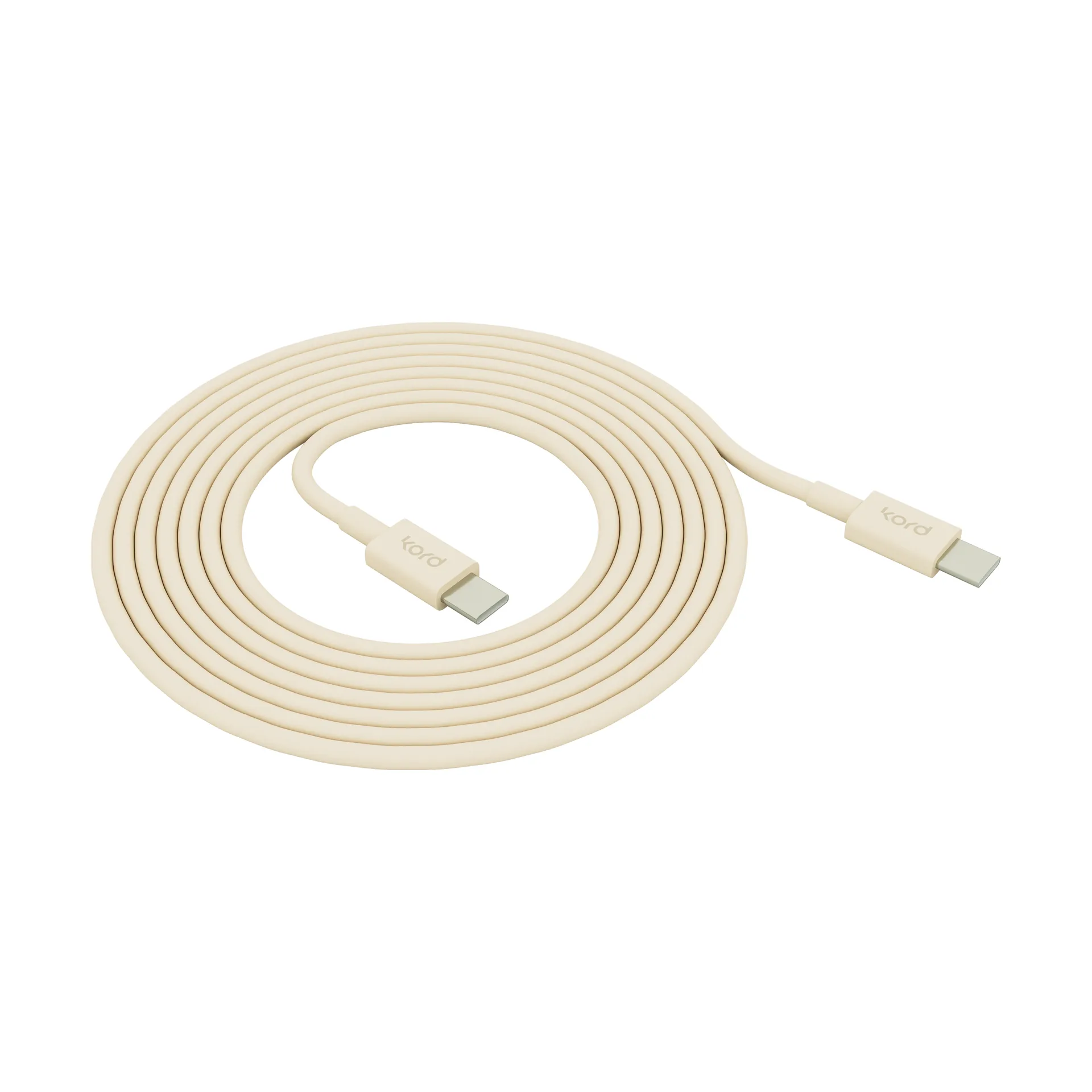 Cavo di ricarica Kord USB-C a USB-C 1,8 m, Pearled Ivory Kord