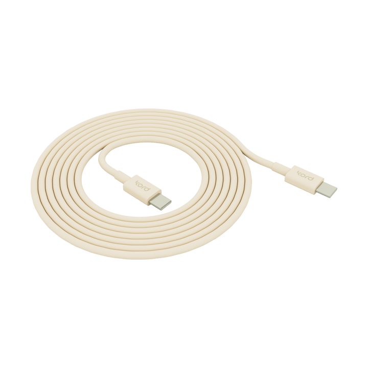 Cavo di ricarica Kord USB-C a USB-C 1,8 m - Pearled Ivory - Kord
