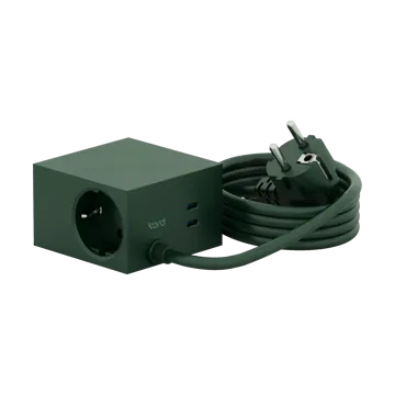 Cuboid+ multipresa USB-C 30W 2 m - Dark Green - Kord