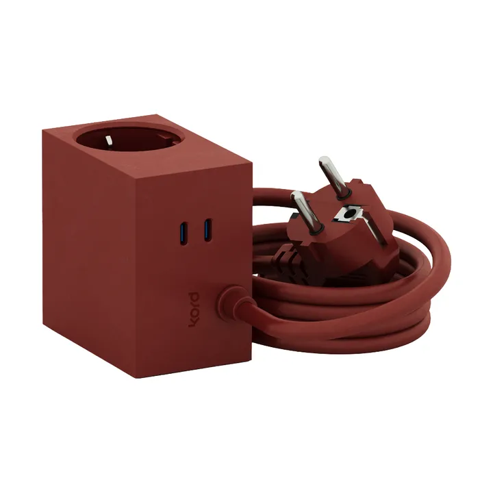 Cuboid+ multipresa USB-C 30W 2 m - Fired Brick - Kord