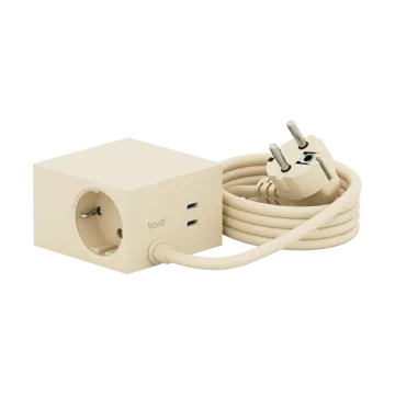 Cuboid+ multipresa USB-C 30W 2 m - Pearled Ivory (bianco) - Kord