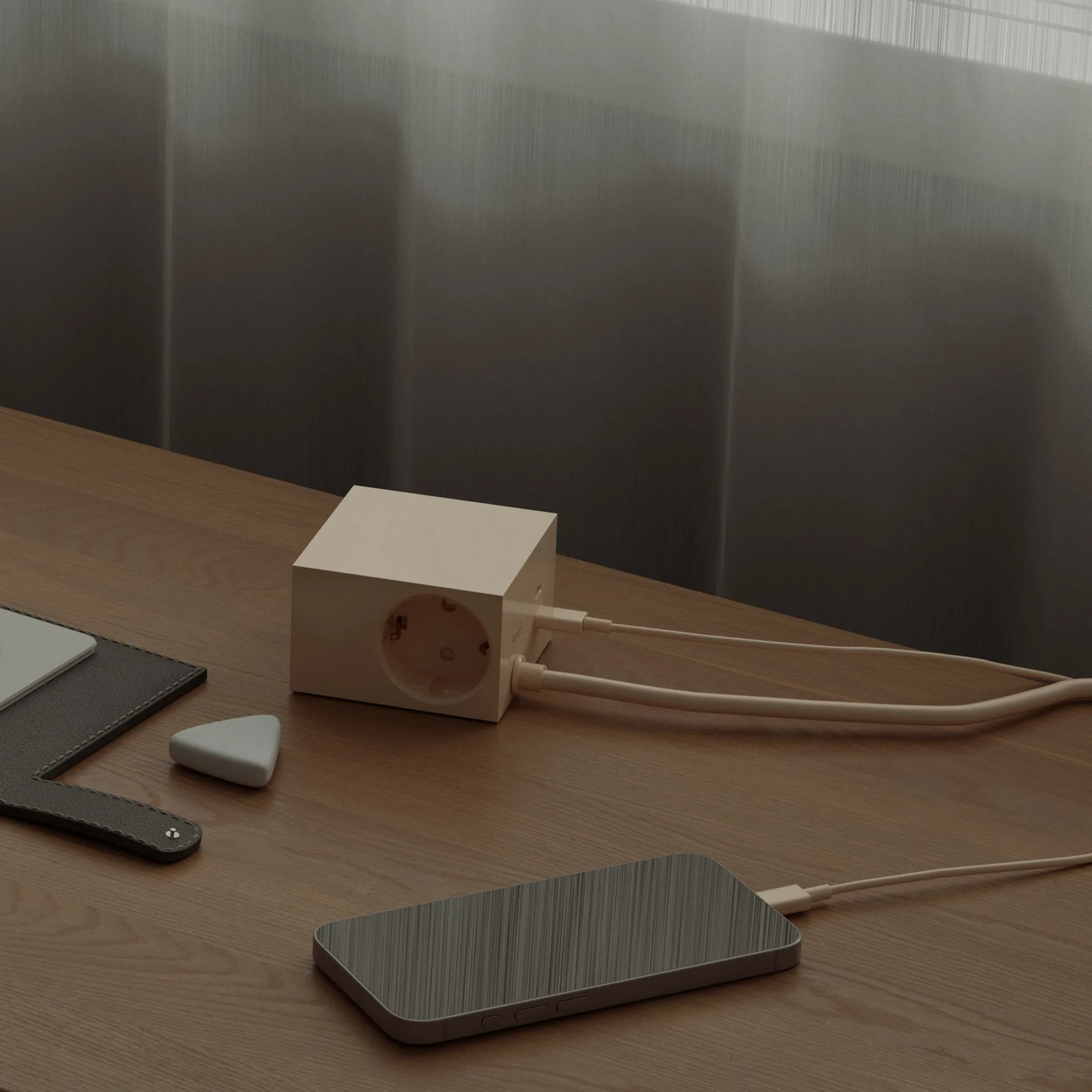 Cuboid+ multipresa USB-C 30W 2 m, Pearled Ivory (bianco) Kord