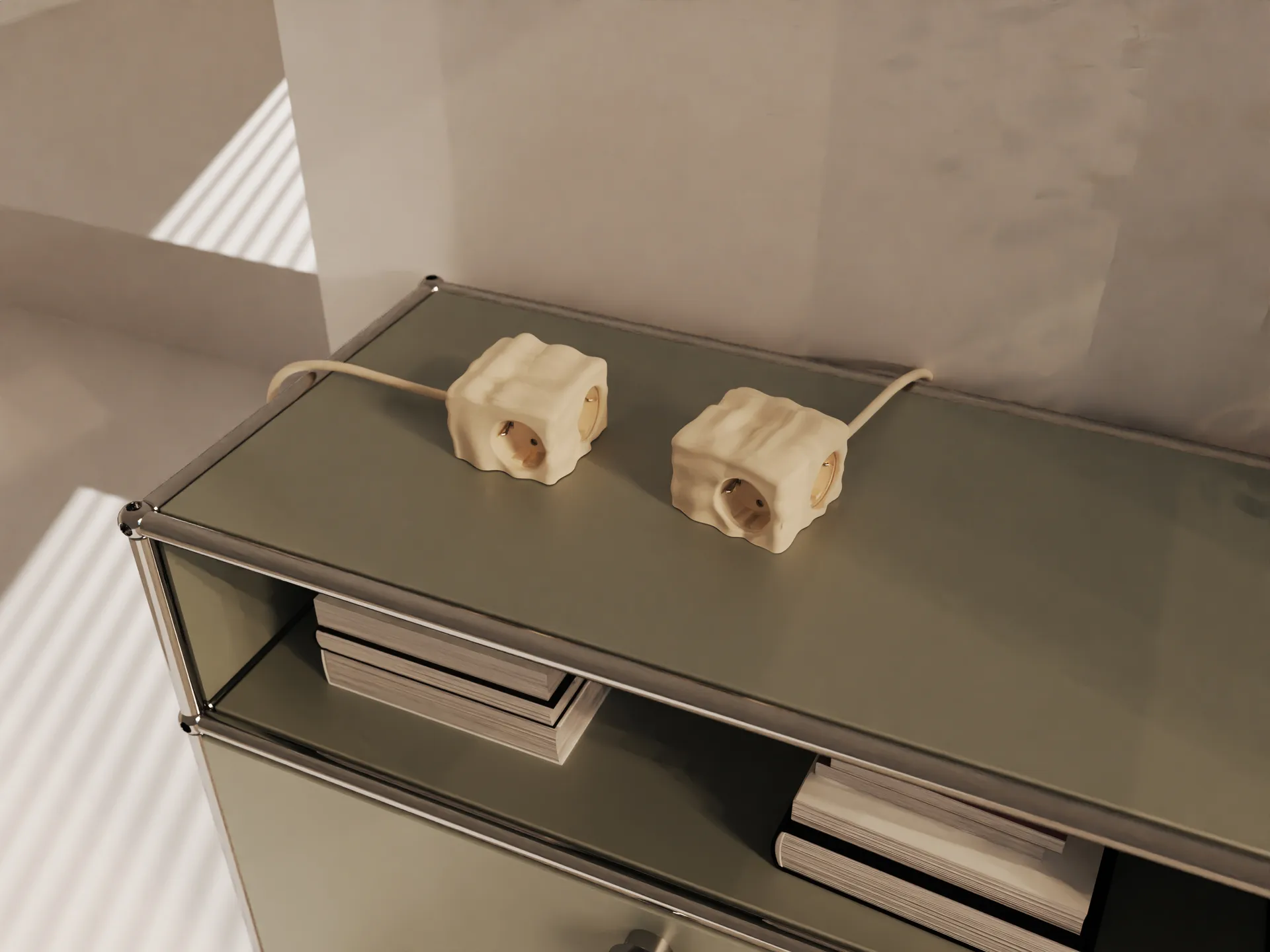 Cumulus+ case-cover per presa multipla Cuboid+, Beige Kord