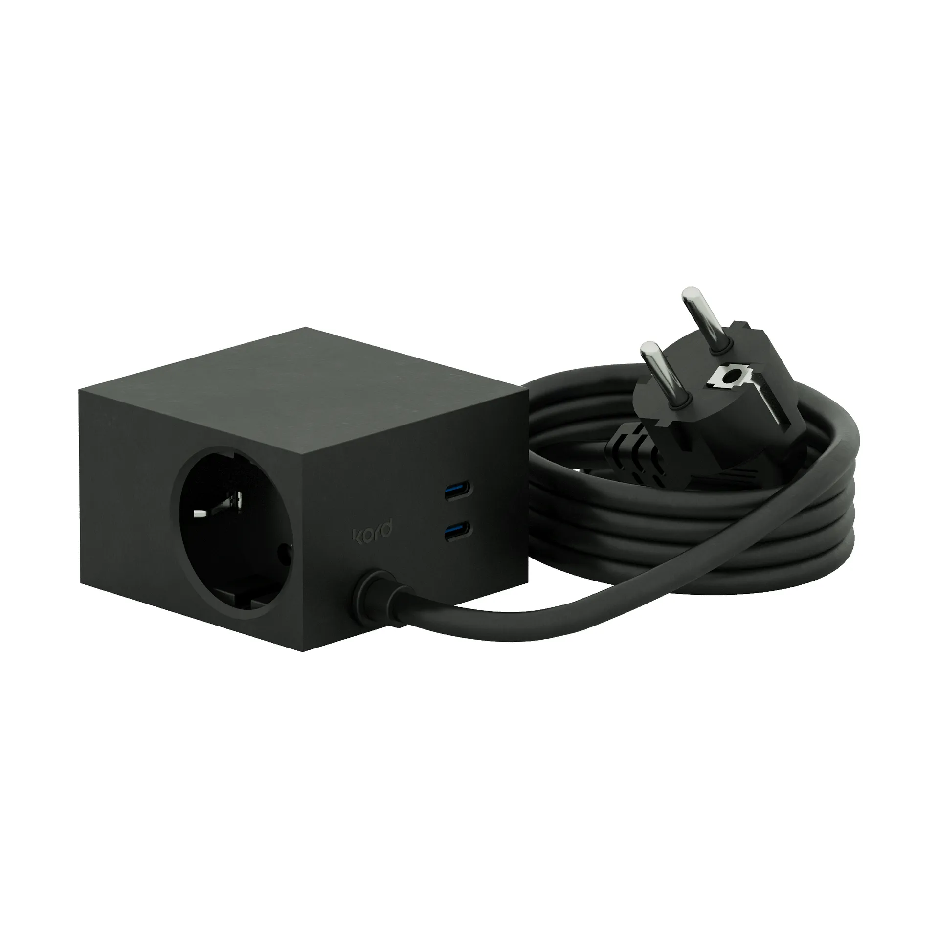Presa multipla Cuboid+ USB-C 30W 2 m, Black Kord
