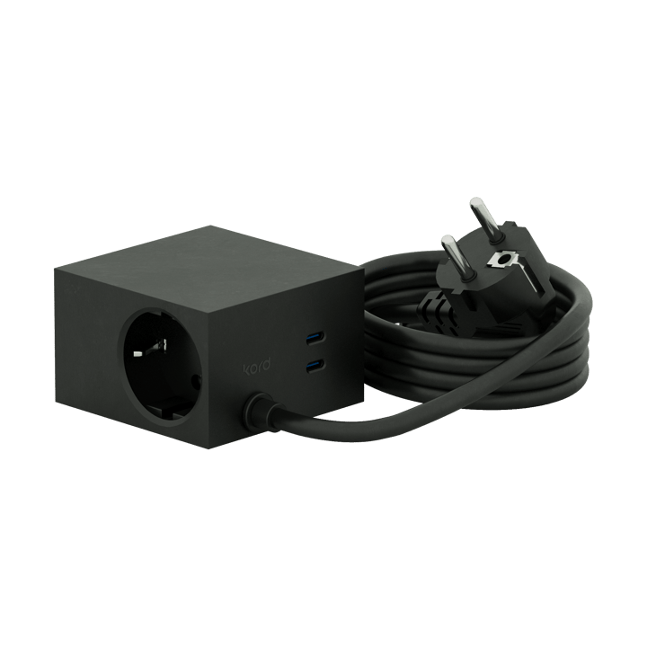 Presa multipla Cuboid+ USB-C 30W 2 m - Black - Kord