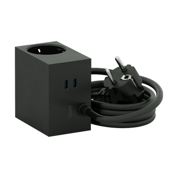 Presa multipla Cuboid+ USB-C 30W 2 m - Black - Kord