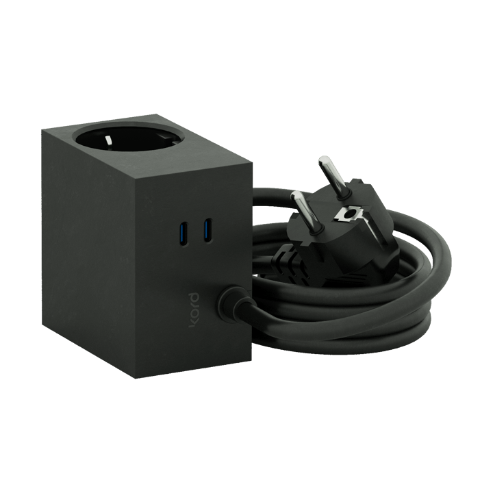 Presa multipla Cuboid+ USB-C 30W 2 m, Black Kord