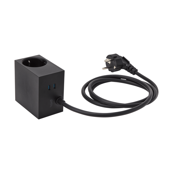 Presa multipla Cuboid+ USB-C 30W 2 m, Black Kord