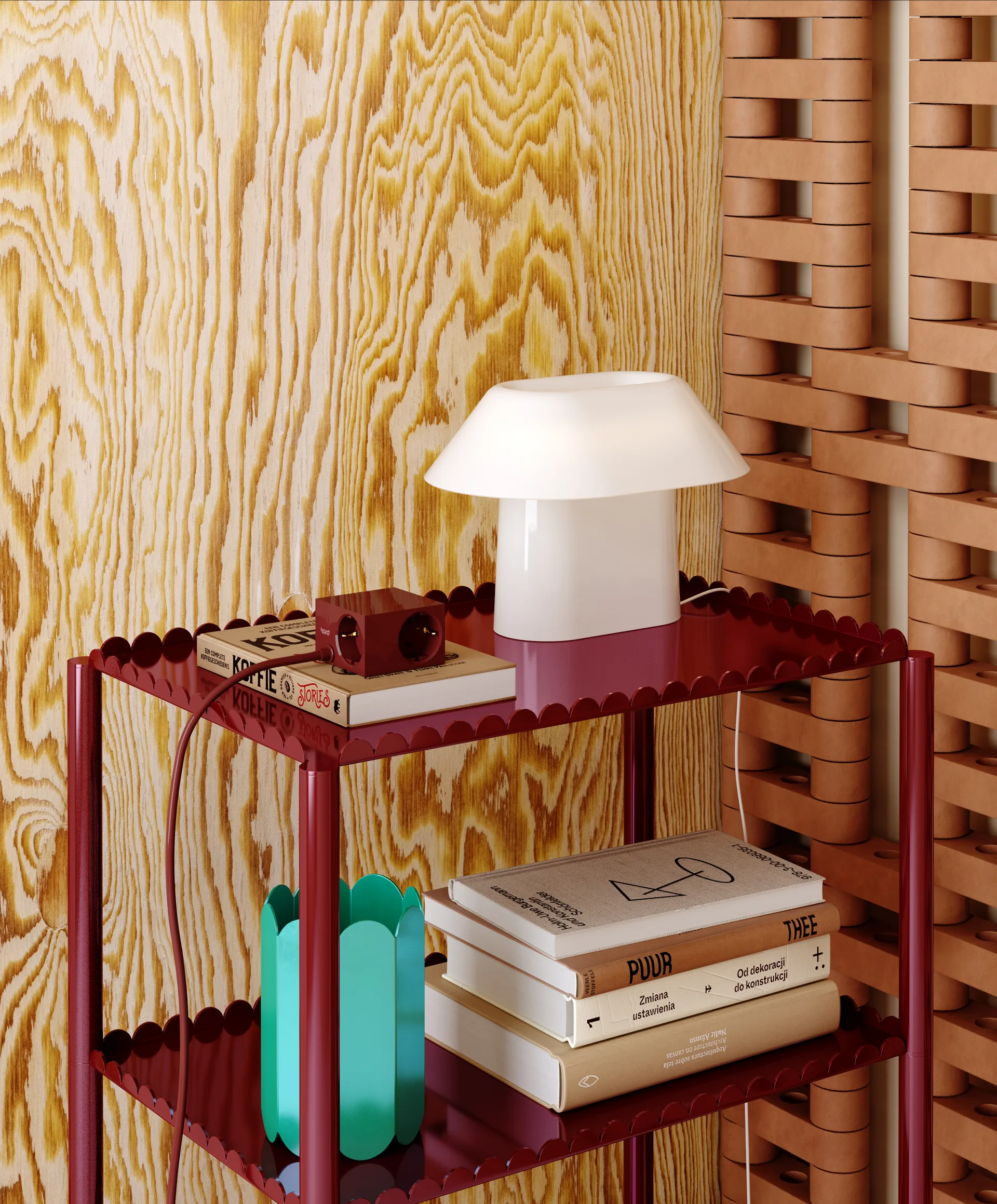 Presa multipla Cuboid+ USB-C 30W 2 m, Fired Brick Kord