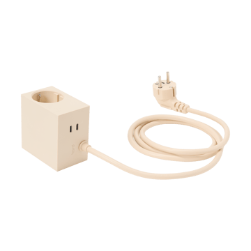 Presa multipla Cuboid+ USB-C 30W 2 m - Pearled Ivory - Kord