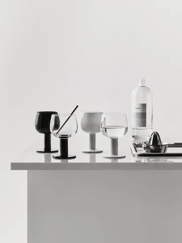 Bicchiere di Fars - Bianco-nero, confezione da 4 - Kosta Boda