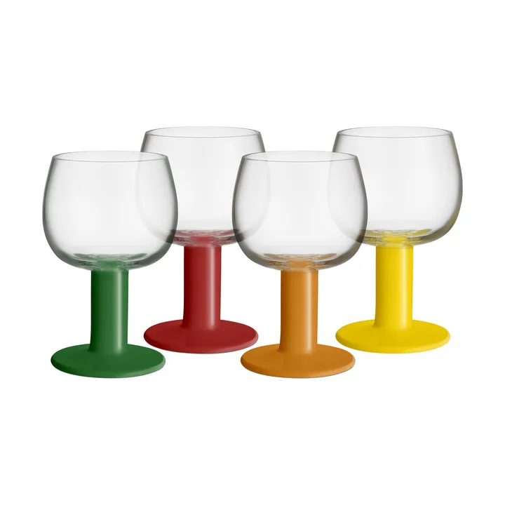 Bicchiere di Fars - Colori assortiti, 40 cl, set da 4 pezzi - Kosta Boda