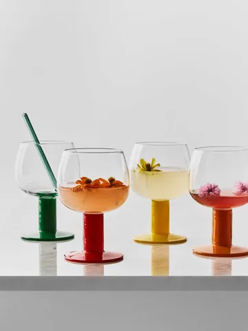 Bicchiere di Fars - Colori assortiti, 40 cl, set da 4 pezzi - Kosta Boda