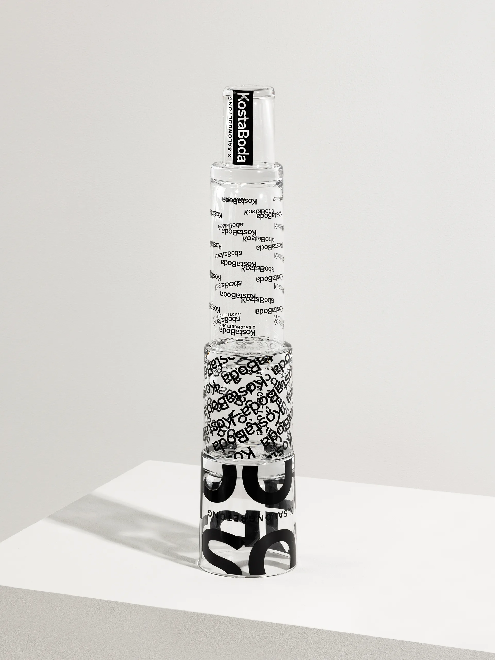 Bicchiere Salong Betong Old Fashioned da 28 cl, confezione da 2, Chiaro-nero Kosta Boda