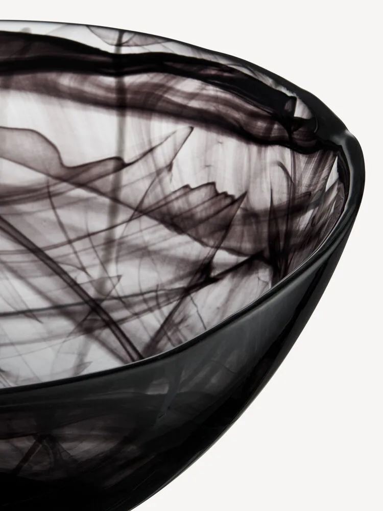 Ciotola Contrast 350 mm, Nero-nero Kosta Boda