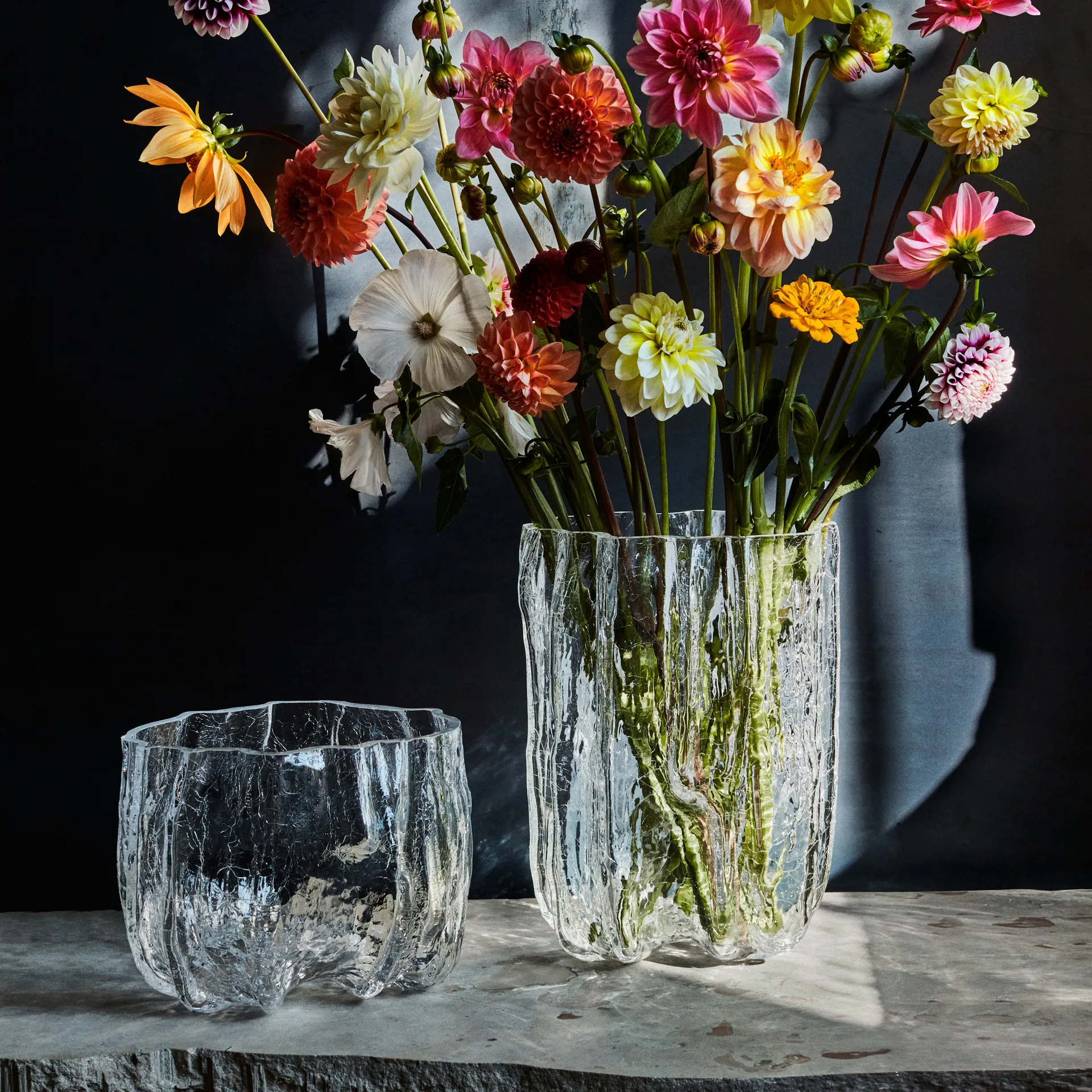 Ciotola Crackle grande, trasparente Kosta Boda