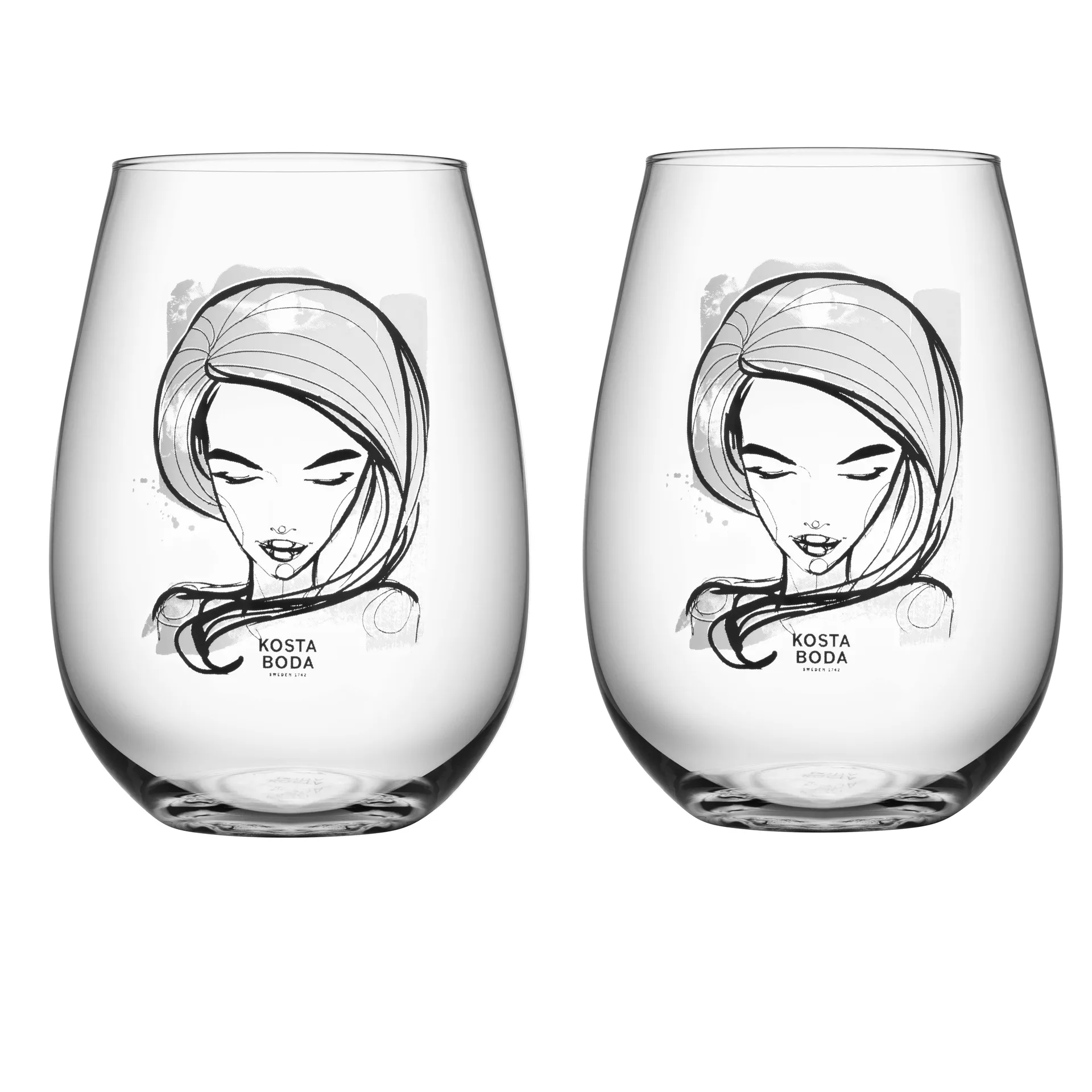 Confezione da 2 bicchieri All about you, need you (white) Kosta Boda