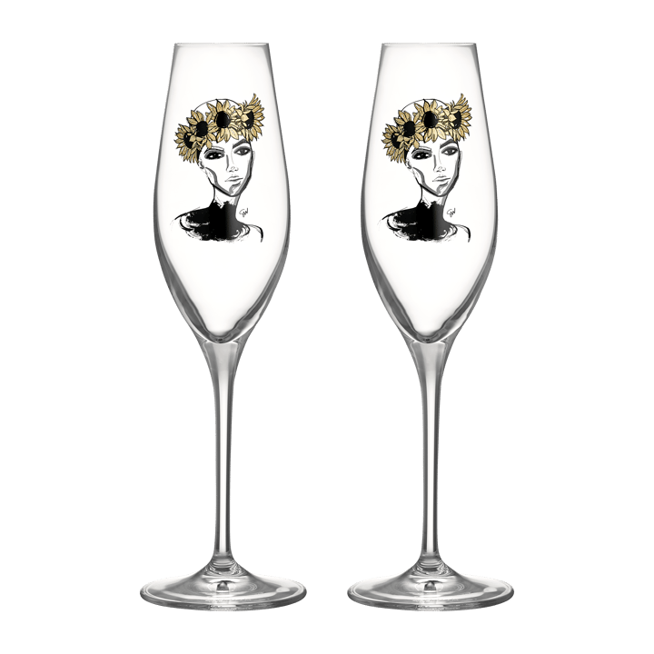 Confezione da 2 bicchieri da champagne All about you - Let's celebrate you - Kosta Boda