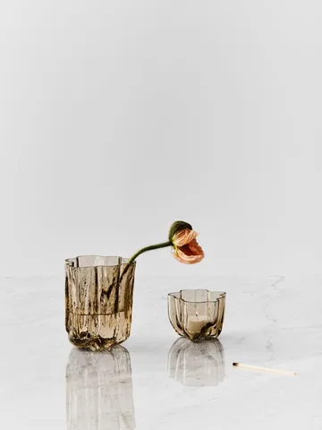 Portacandela Crackle 5,8 cm - Taupe - Kosta Boda
