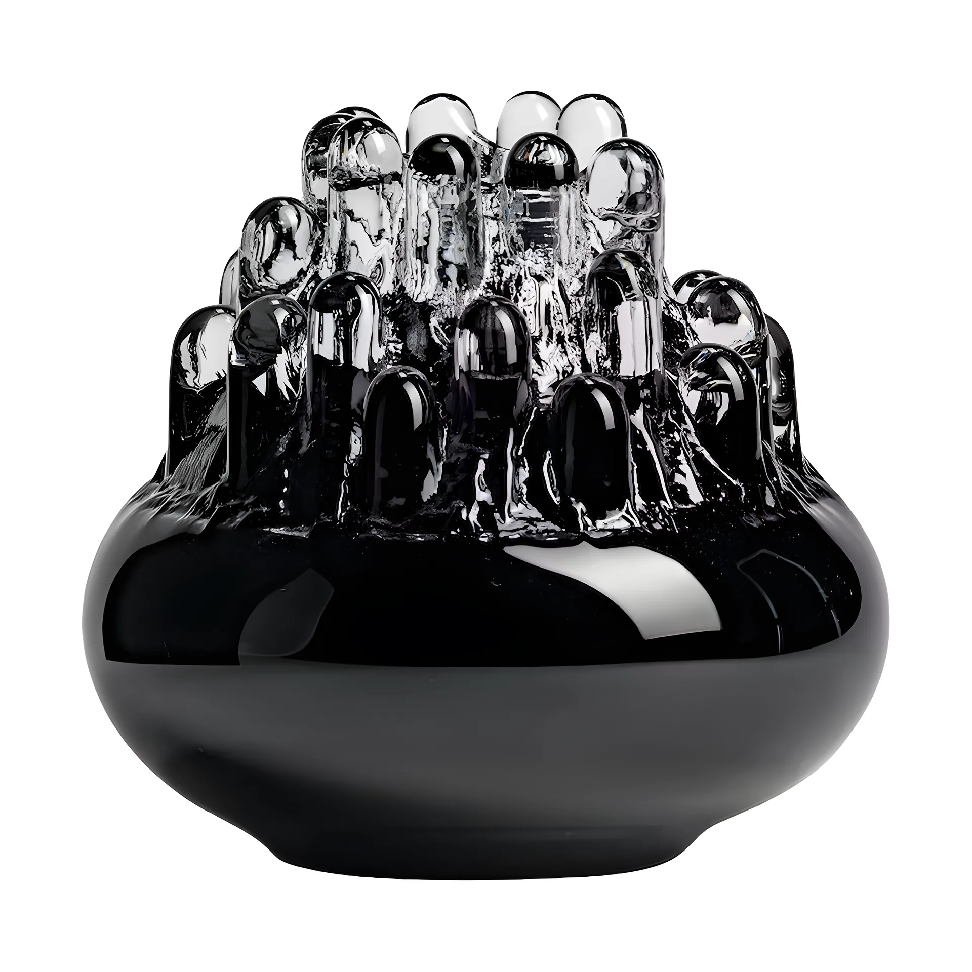 Portacandela Polar 200 mm, Nero Kosta Boda