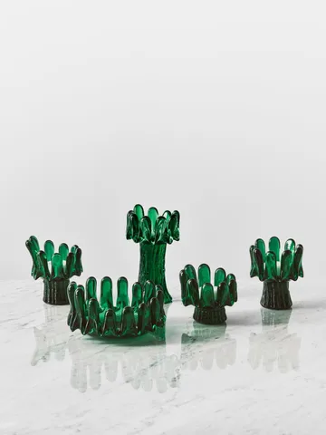 Portacandele Solros 18 cm - Verde smeraldo - Kosta Boda