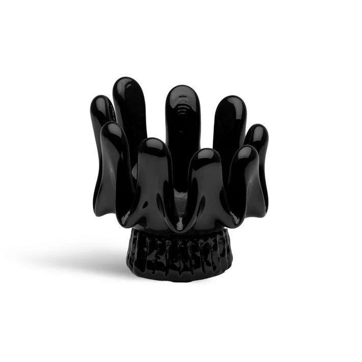 Portacandele Solros 9,2 cm, Nero Kosta Boda