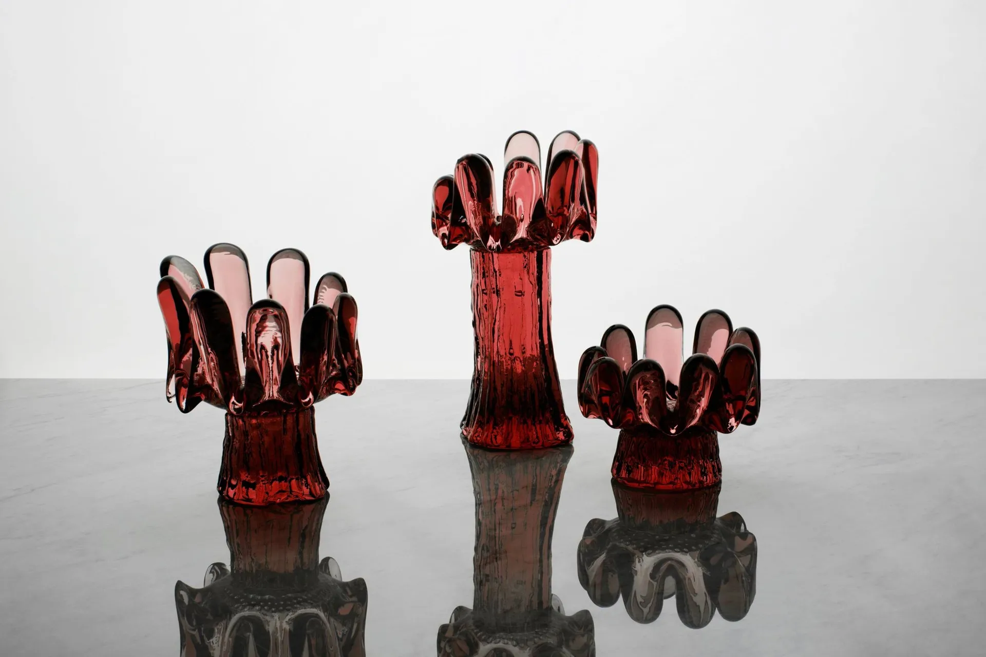 Portacandele Solros 9,2 cm, Rosso Kosta Boda
