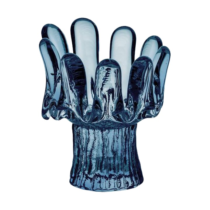 Portacandele Solros vetro circolare 11,5 cm - Blu - Kosta Boda