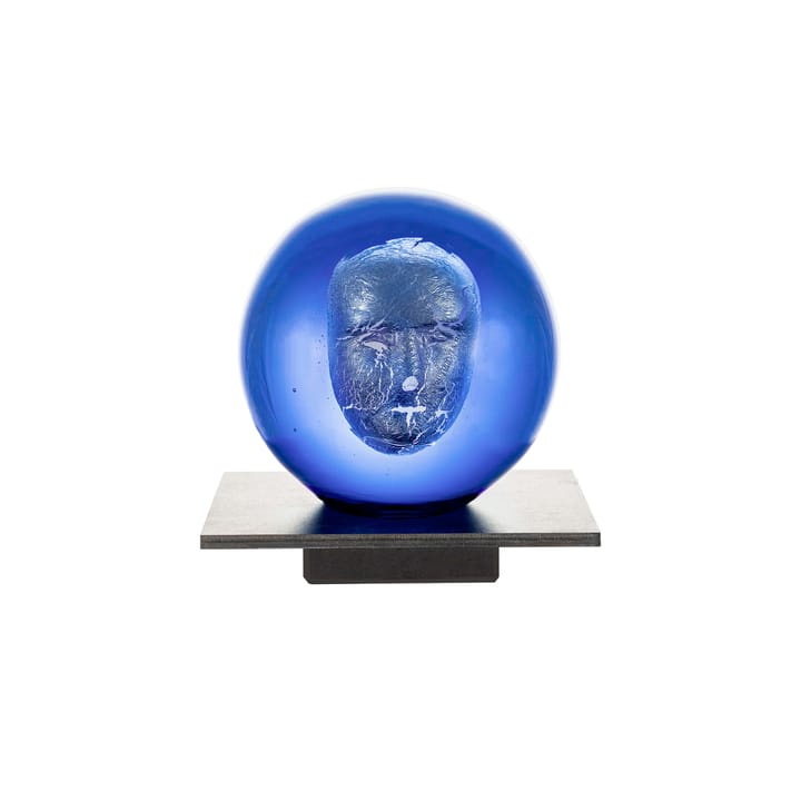 Scultura di vetro Headman BV - blu - Kosta Boda