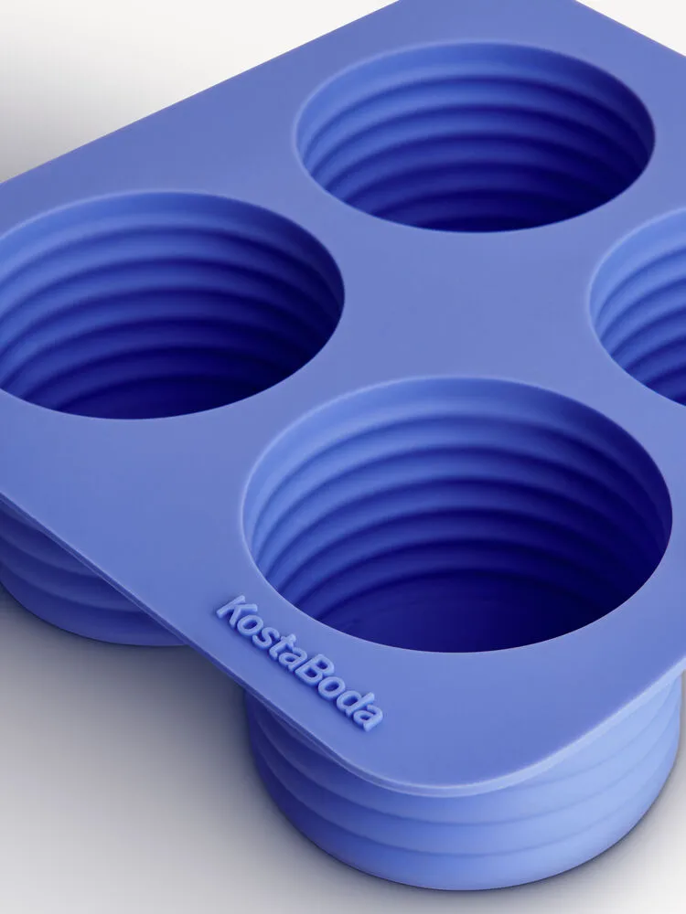 Stampo per cubetti di ghiaccio Viva 4 scomparti 13 cl, Blu oceano Kosta Boda