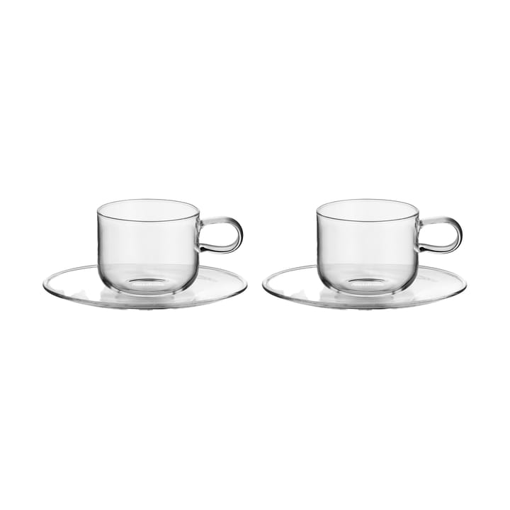 Tazza Viva con piattino 30 cl confezione da 2 - Chiaro - Kosta Boda