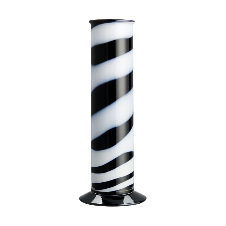 Vaso cilindro da laboratorio 30 cm - Bianco-nero - Kosta Boda