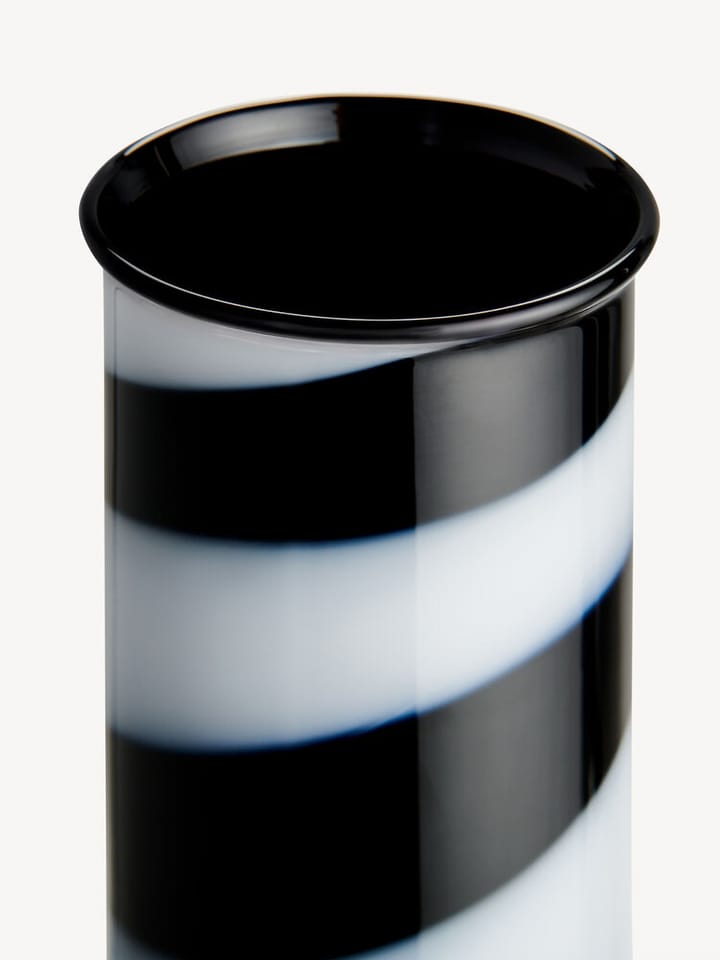 Vaso cilindro da laboratorio 30 cm, Bianco-nero Kosta Boda