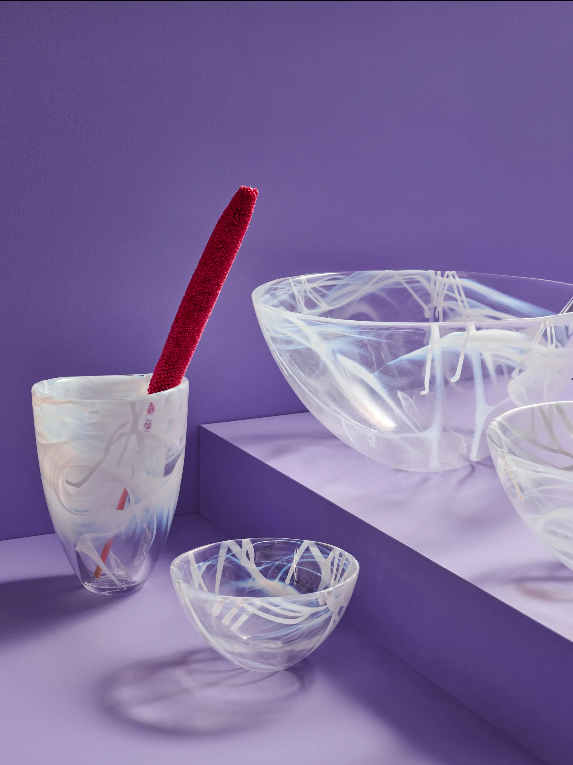 Vaso Contrast 200 mm, Bianco-bianco Kosta Boda