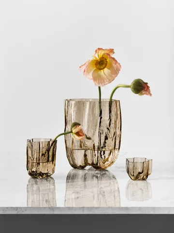 Vaso Crackle 12,1 cm - Taupe - Kosta Boda