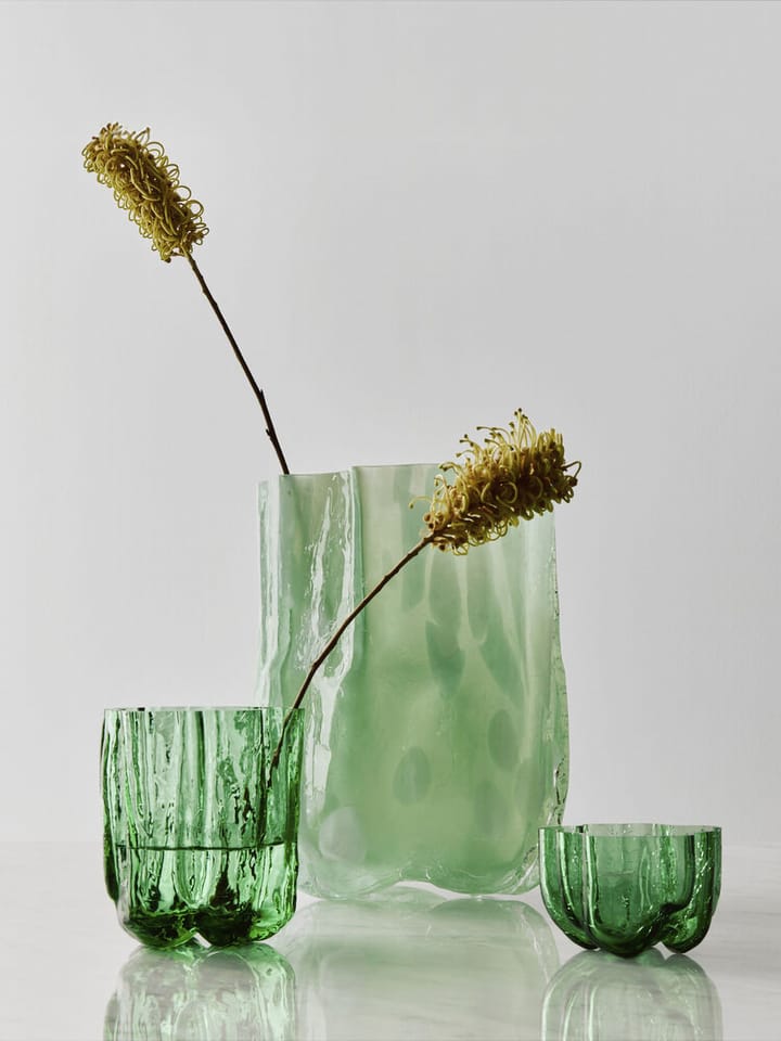 Vaso Crackle 12,1 cm, Verde scuro Kosta Boda