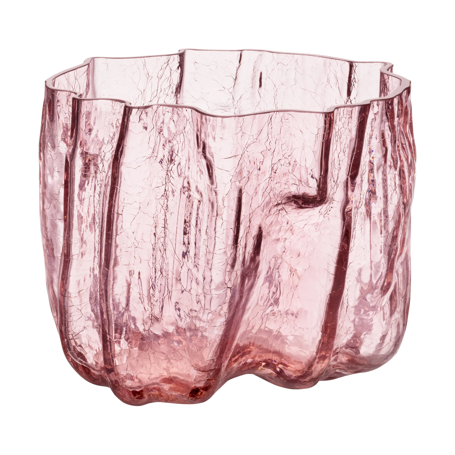 Vaso Crackle 17,5 cm, Rosa Kosta Boda