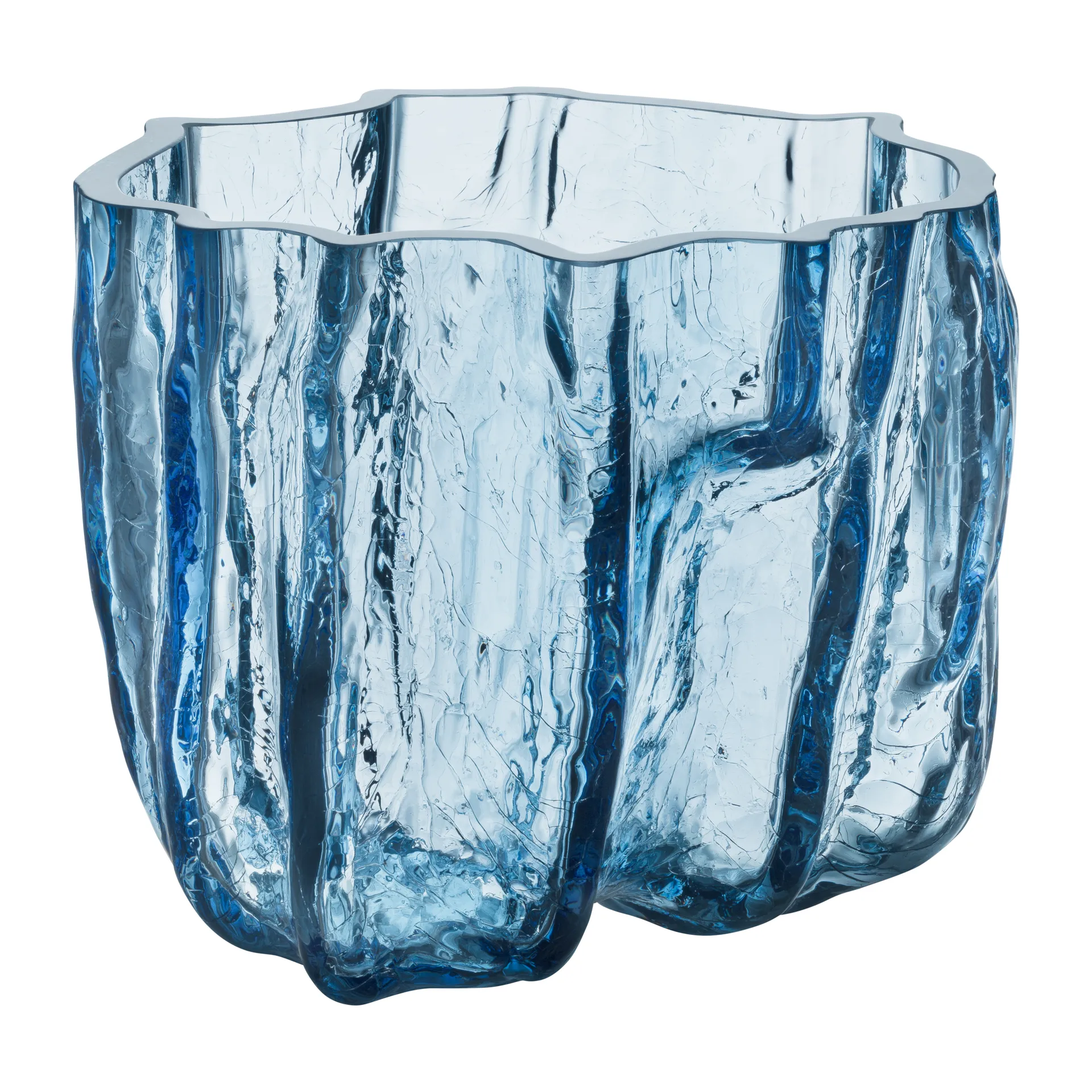 Vaso Crackle 17,5 cm, Vetro circolare Kosta Boda